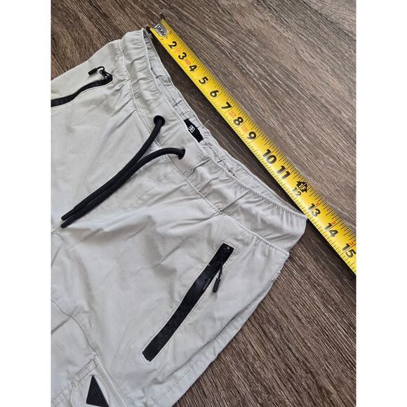 Benjamin Black Jogger Pants Beige Techwear Cargo Style Nylon Blend Sz S Y2K - Picture 6 of 9